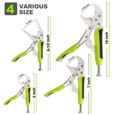 FASTPRO locking pliers 7-inch curved jaw offer versatile holding for adjustments.