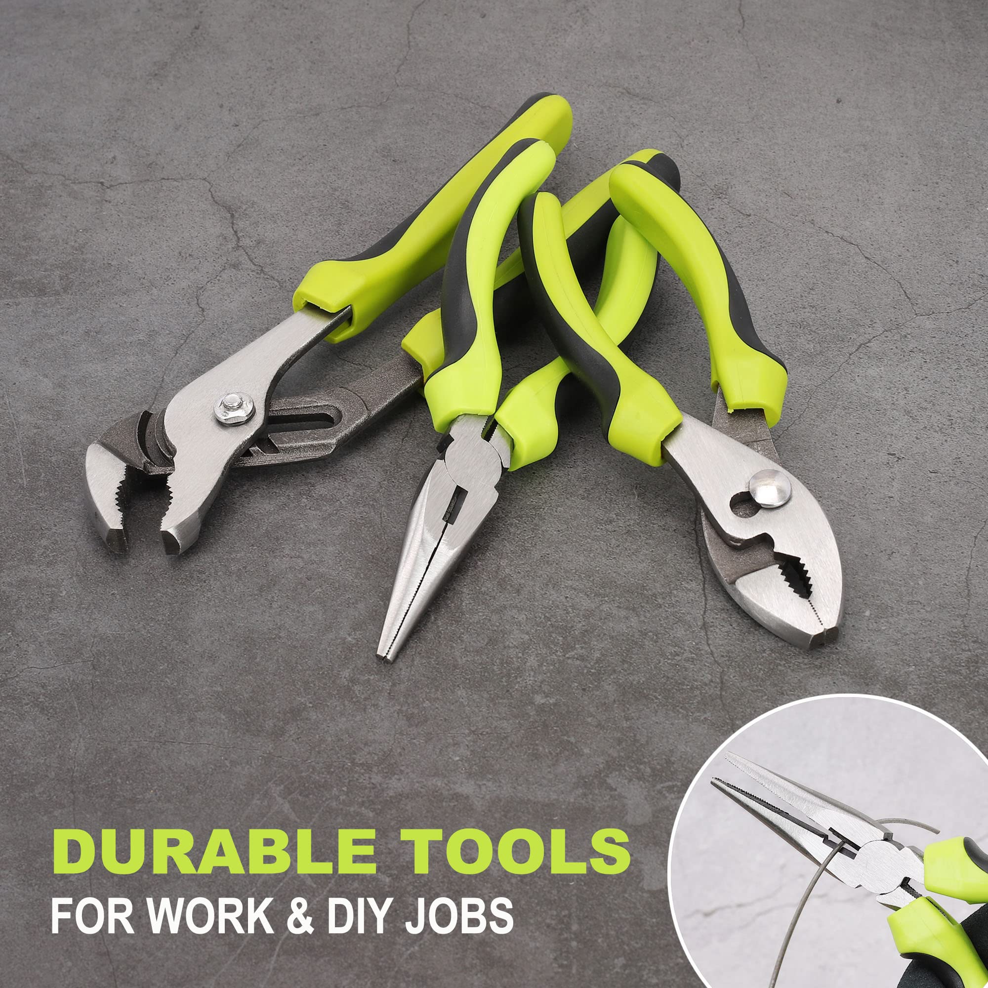 FASTPRO long nose pliers with magnetic holder for secure screwdriving.