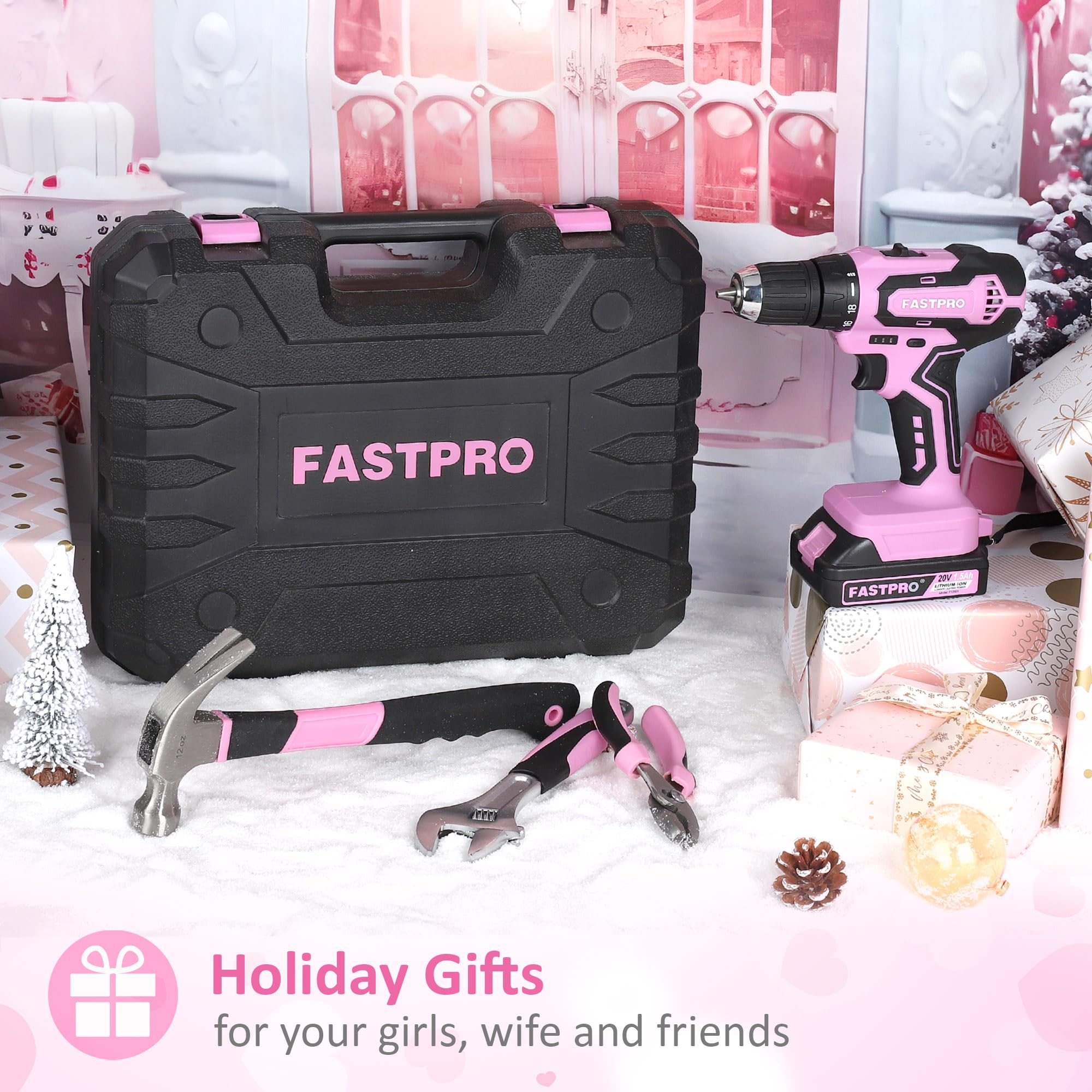 FASTPRO pink-hand-tools-selection supports basic home repairs and DIY tasks.