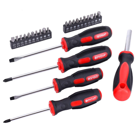 FASTPRO screwdriver bits and utility knife included for handy repairs.