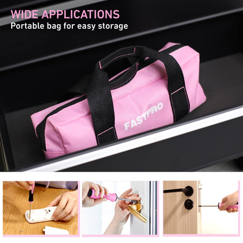 FASTPRO storage bag keeps the screwdriver set organized and portable