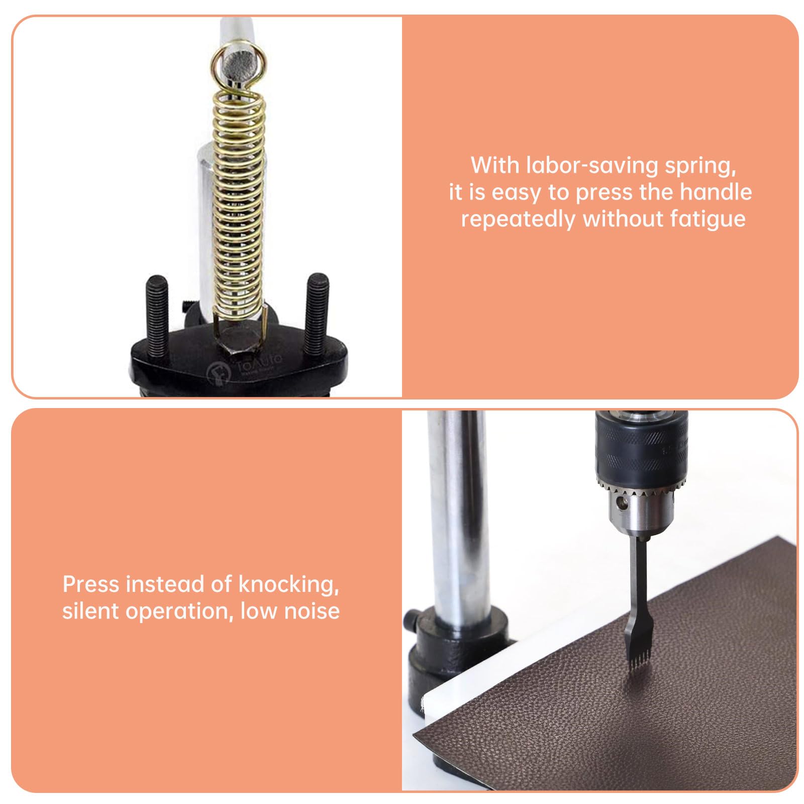 FASTTOBUY In-use punching holes on leather with steady press.