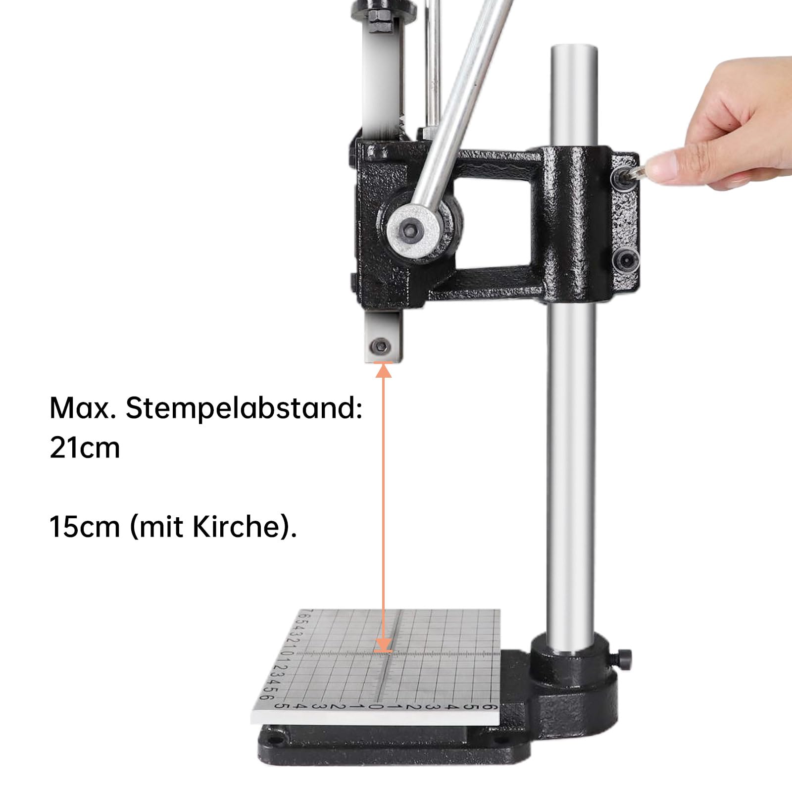 FASTTOBUY Spring-loaded mechanism eases repetitive punching.