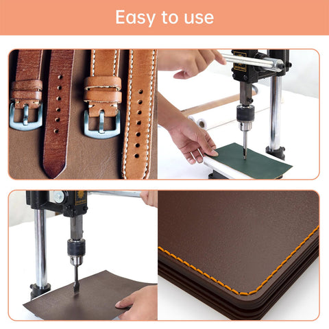 FASTTOBUY Hole puncher on work table with scale for accurate alignment.