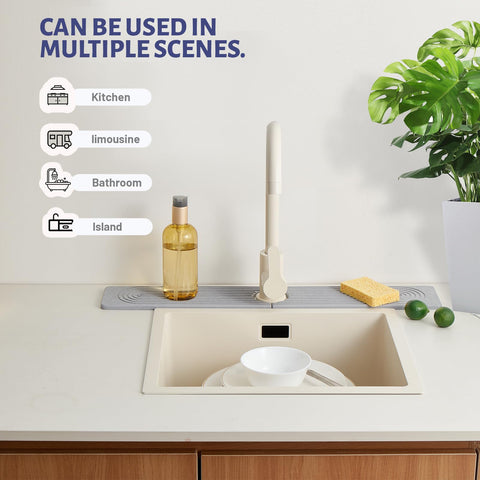 Fatilin Stone Faucet Mat shields countertops from moisture buildup