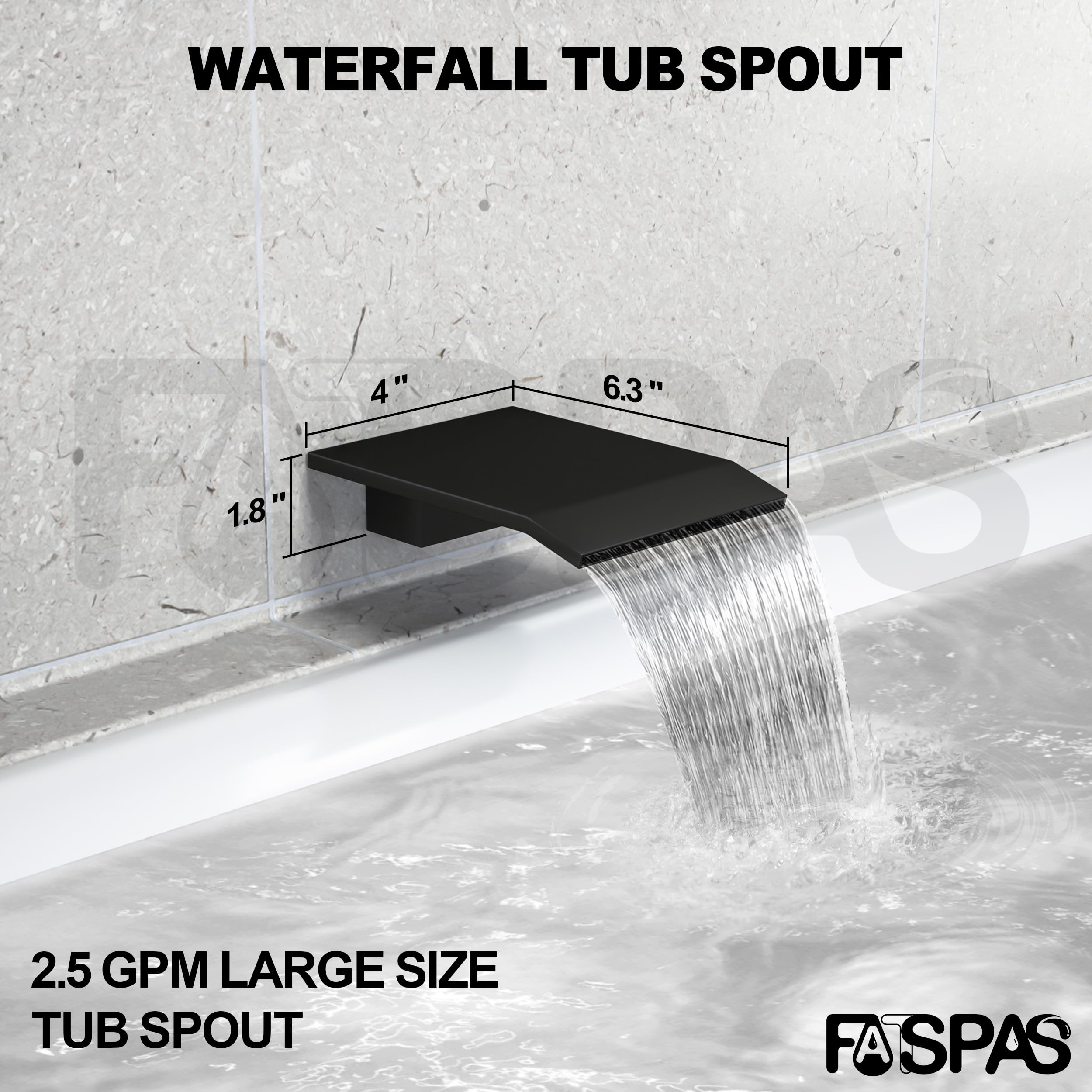 Fatspas 71 inch shower hose for flexible reach across heights.