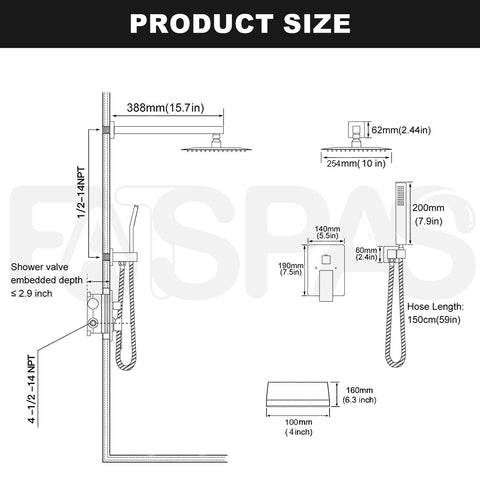 Fatspas brass shower holder keeps the handheld within easy reach.