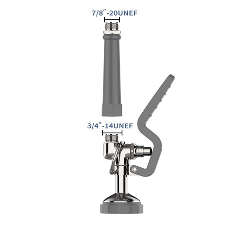 FAUAID ergonomic handle on pre rinse sprayer for comfortable use