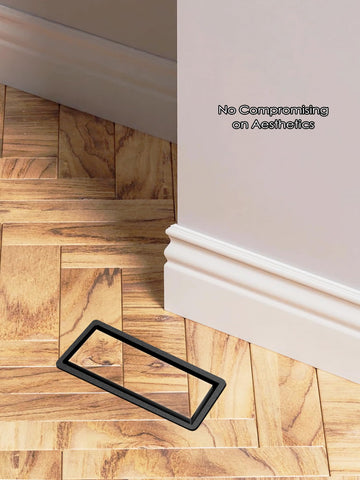 Installed in tile floor for seamless integration with decor