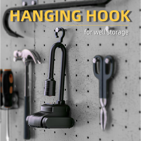 Favorlite detachable hook offers versatile hanging options.