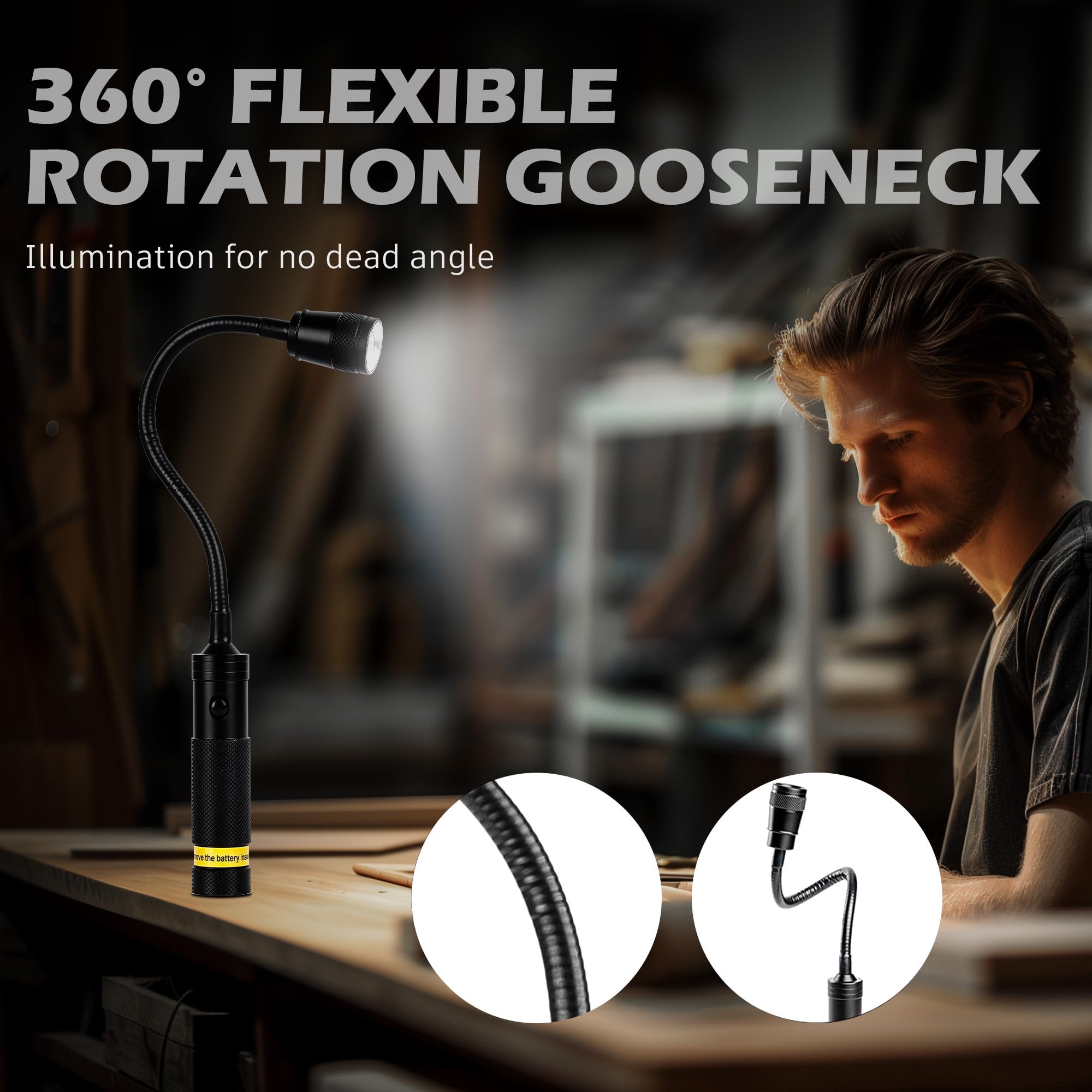 Favorlite zoomable LED lens switches between spot and flood for versatile visibility.