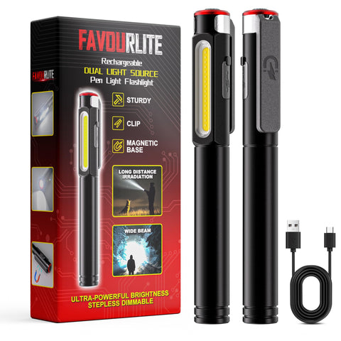 Favourlite pen light compact design for easy pocket carry and quick access.