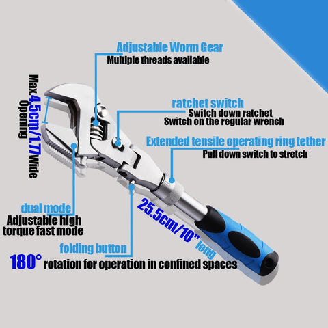 Faxhool dual-mode wrench switching between standard and ratchet modes