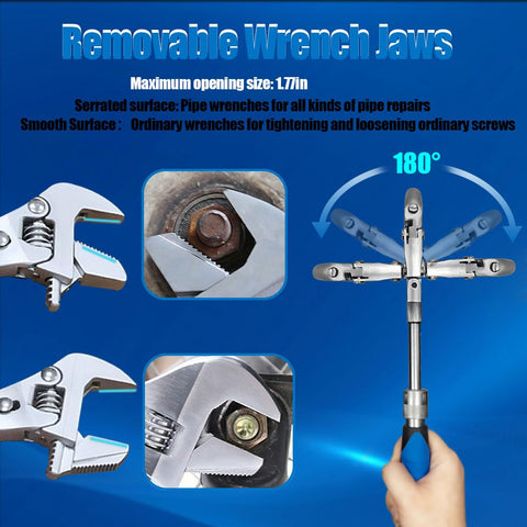 Faxhool removable jaws in smooth and serrated configurations for screws and pipes