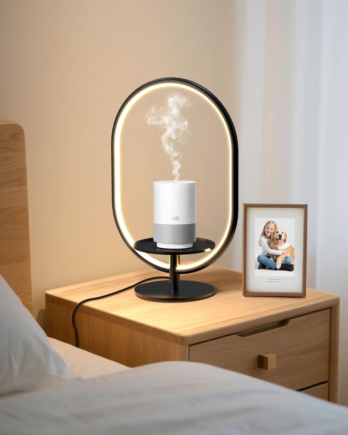 Fayabuy matte black modern lamp complements desks and nightstands