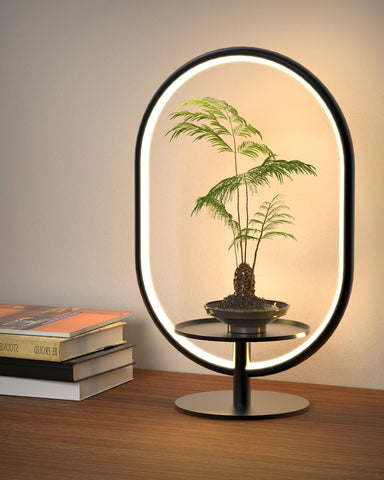 Fayabuy modern table lamp with bedroom storage tray keeps essentials within reach