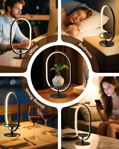 Fayabuy storage tray lamp transitions from work to vanity smoothly
