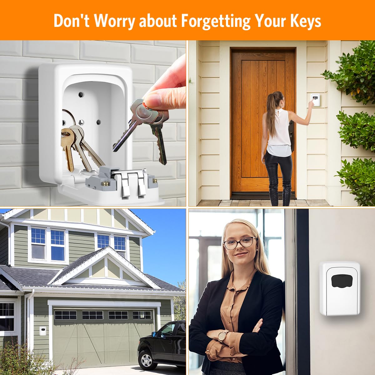 Fayleeko lock box shows durable zinc alloy and stainless steel construction