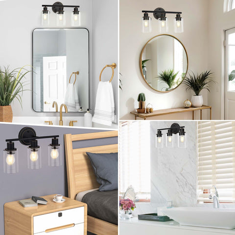 Faymart Lighting easy-install vanity light suitable for up or down mounting.