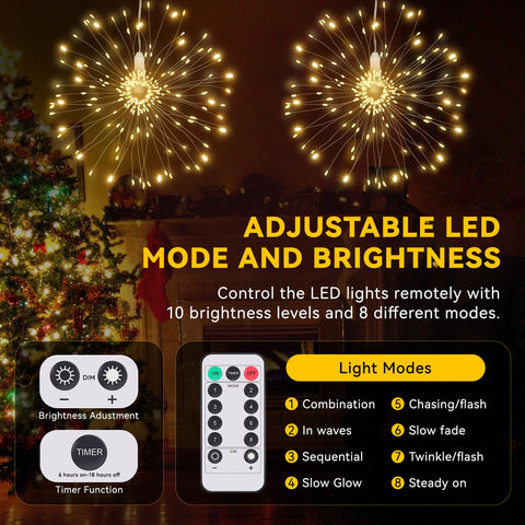 FBSPORT copper wire lights with remote control for easy, customizable ambience.