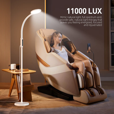 FBBJFF light therapy lamp side angle highlighting compact desk-friendly design