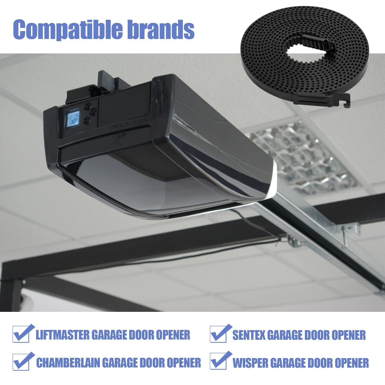 FBULWSEC quiet operation of a belt-driven garage door