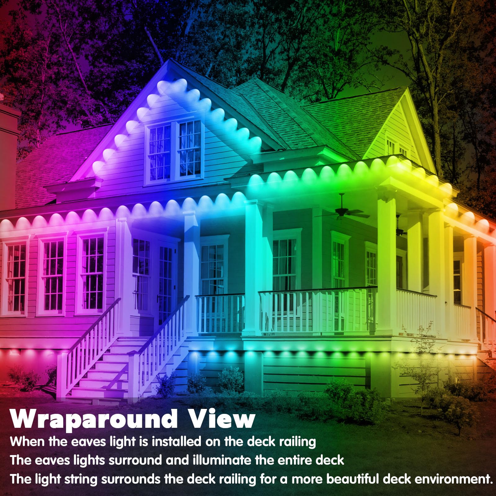 FBZ 300FT RGB lights app control displaying scheduling and color presets