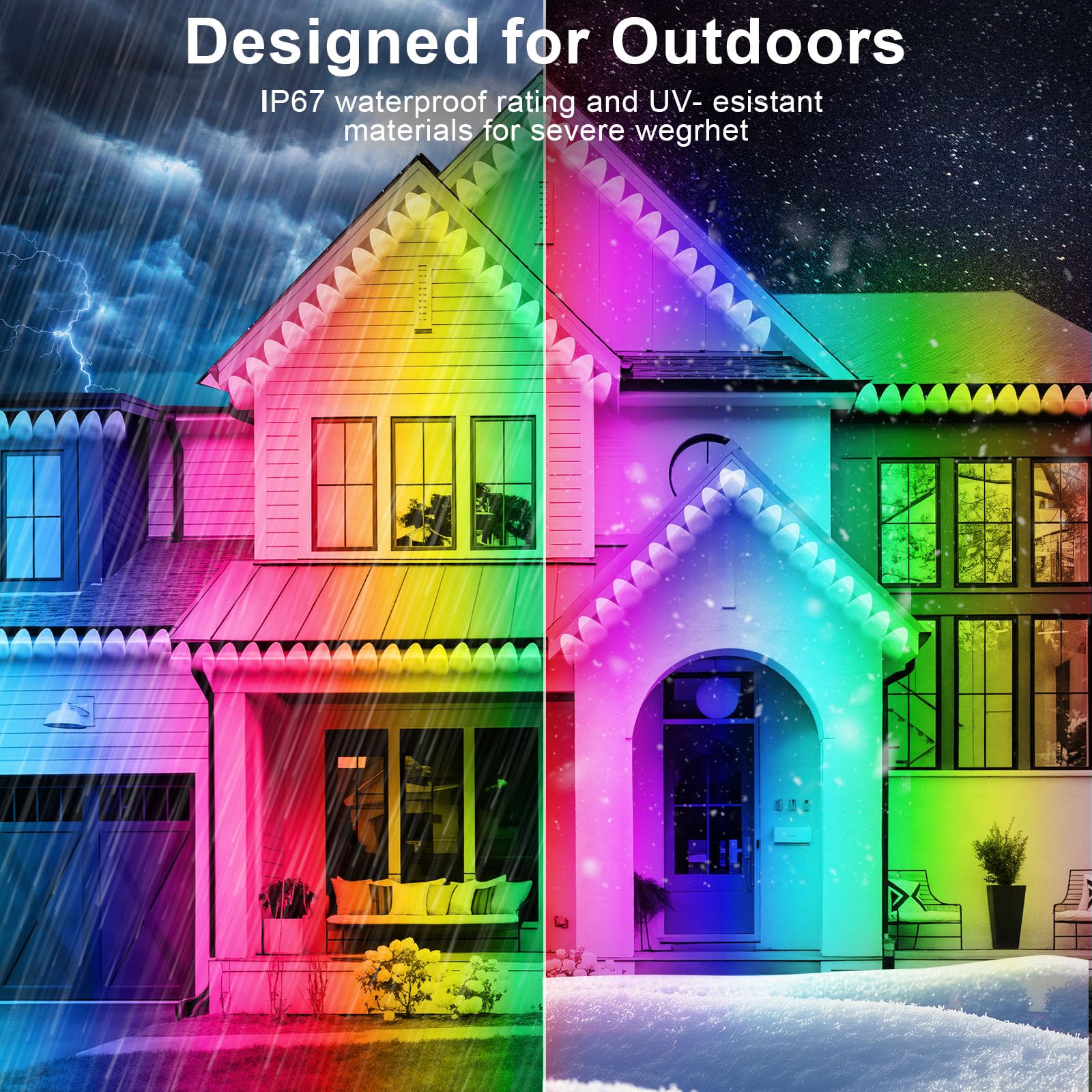 FBZ 300FT RGB lights with music sync for dynamic room ambience