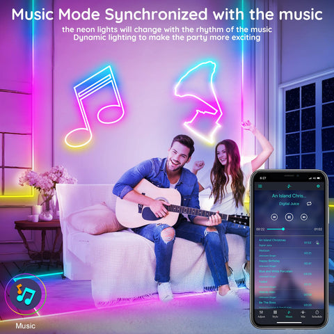 FBZ LED strip with dynamic colors creates versatile room ambiance.