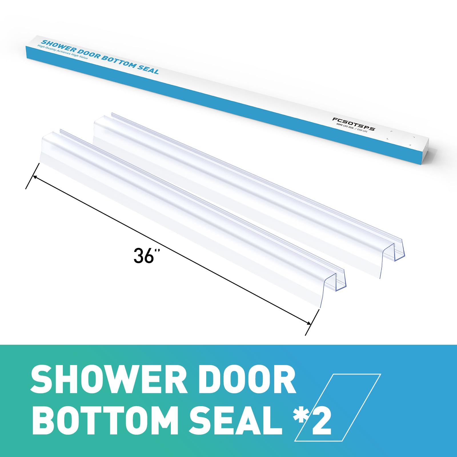FCSOTSPS easy install no adhesive method shown on a glass shower door