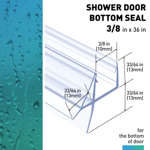 FCSOTSPS frameless glass door seal strip for leak prevention