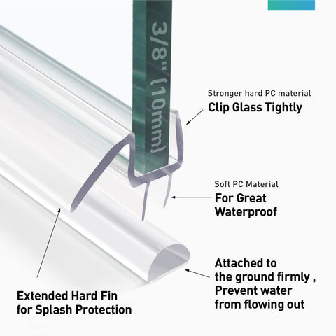 FCSOTSPS frameless shower with seal enhances enclosure integrity