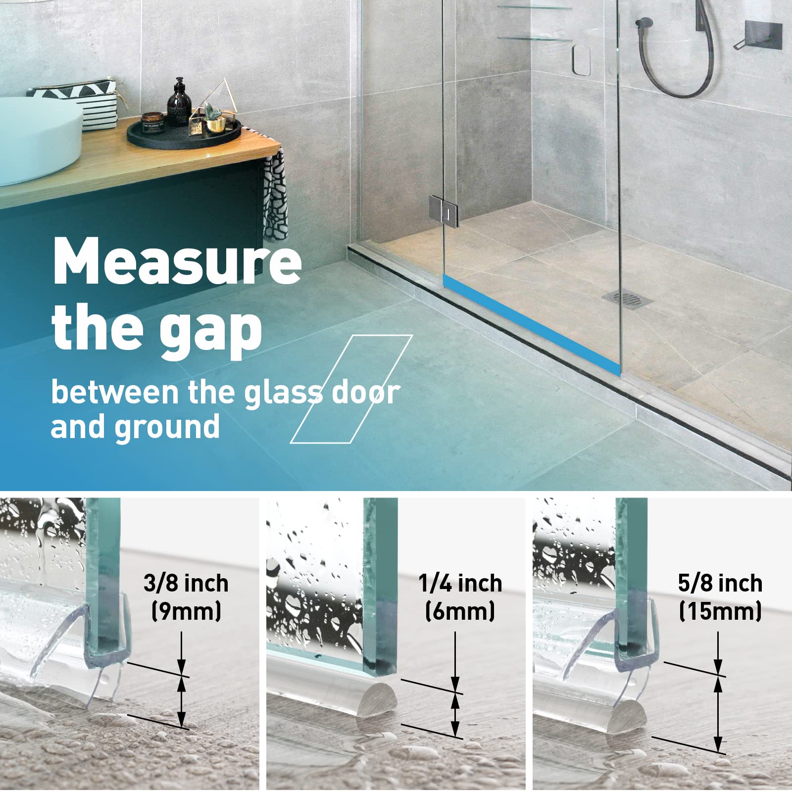 FCSOTSPS combined gap seal reshapes 1/4 inch space under threshold