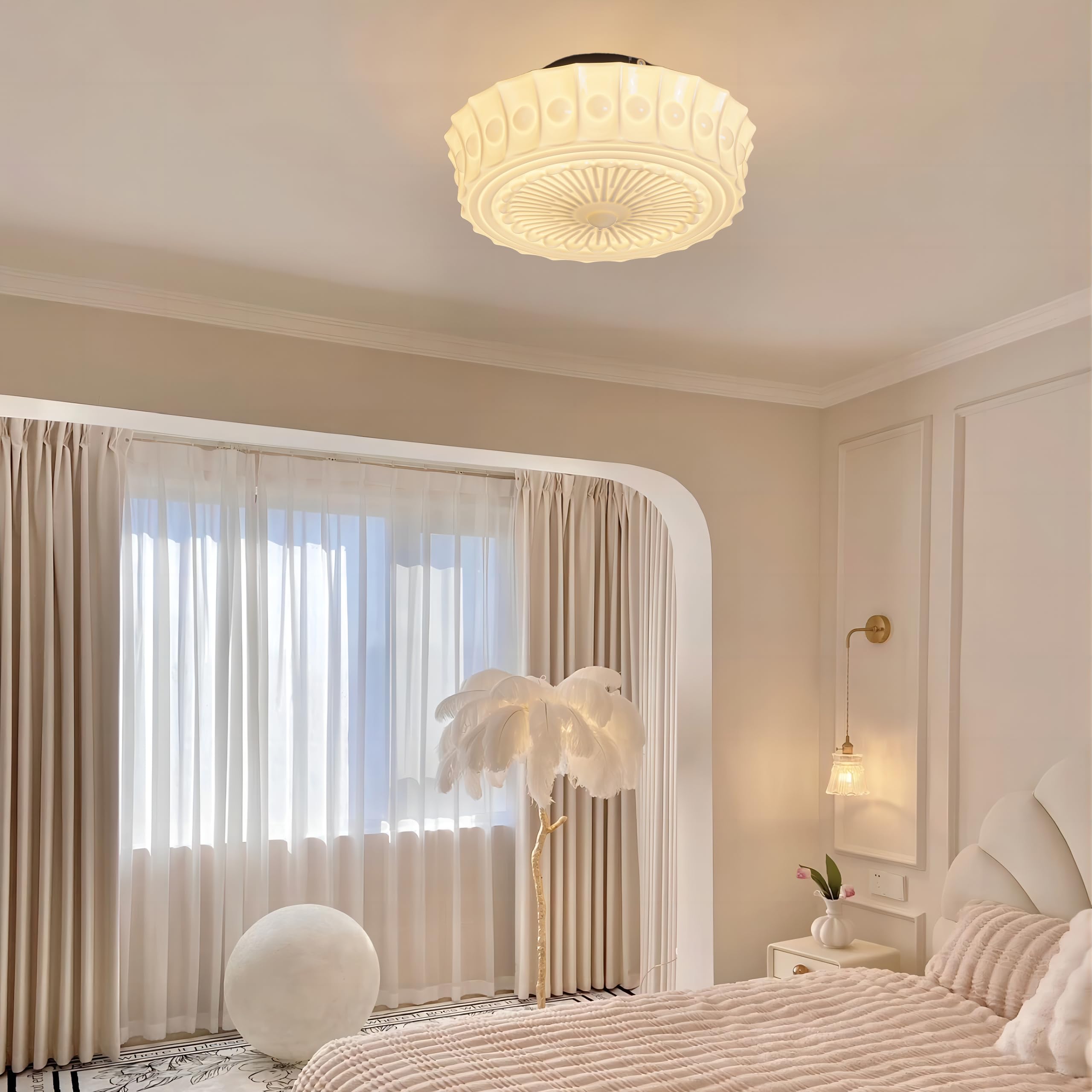 FCTWAKS hand-finished glass shade showcases vintage pattern and craft.
