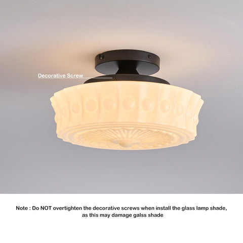 FCTWAKS semi-flush mount fits hallways, bedrooms, kitchens with easy installation.