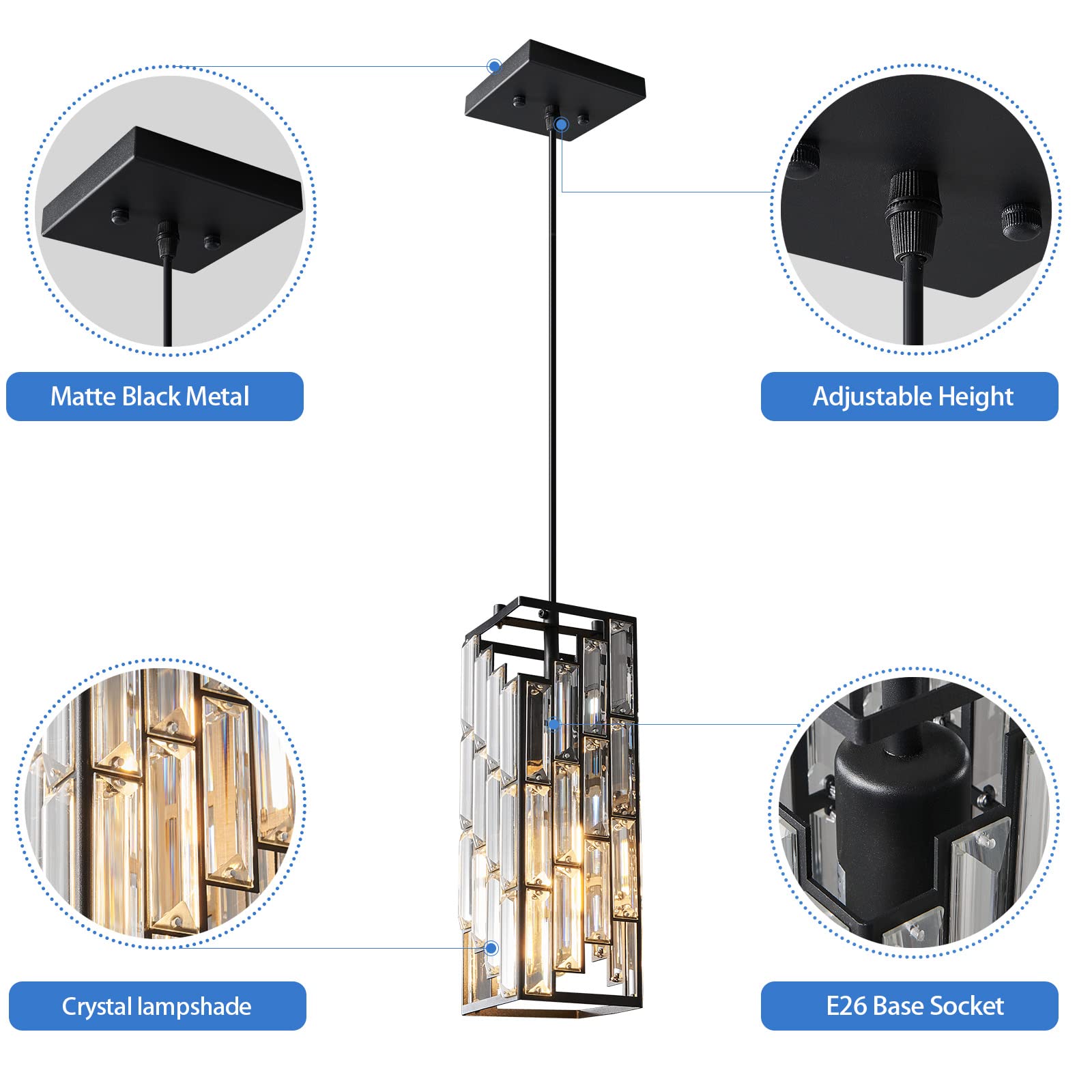 FDPBY adjustable rope pendant demonstrates flexible hanging height