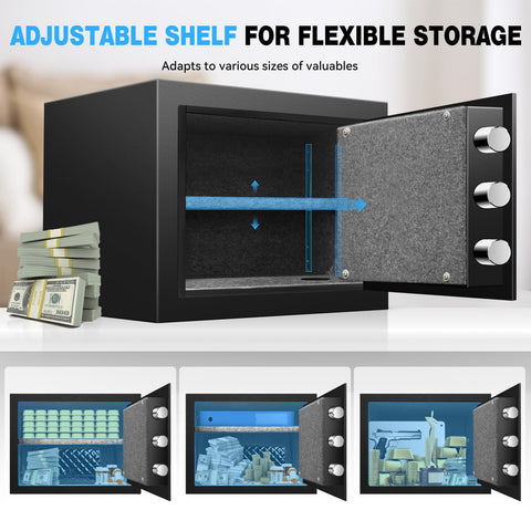 Easy wall or floor mounting for secure placement