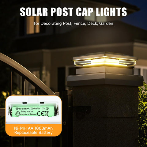 FEACORT post cap lights brighten pathways along patios and borders