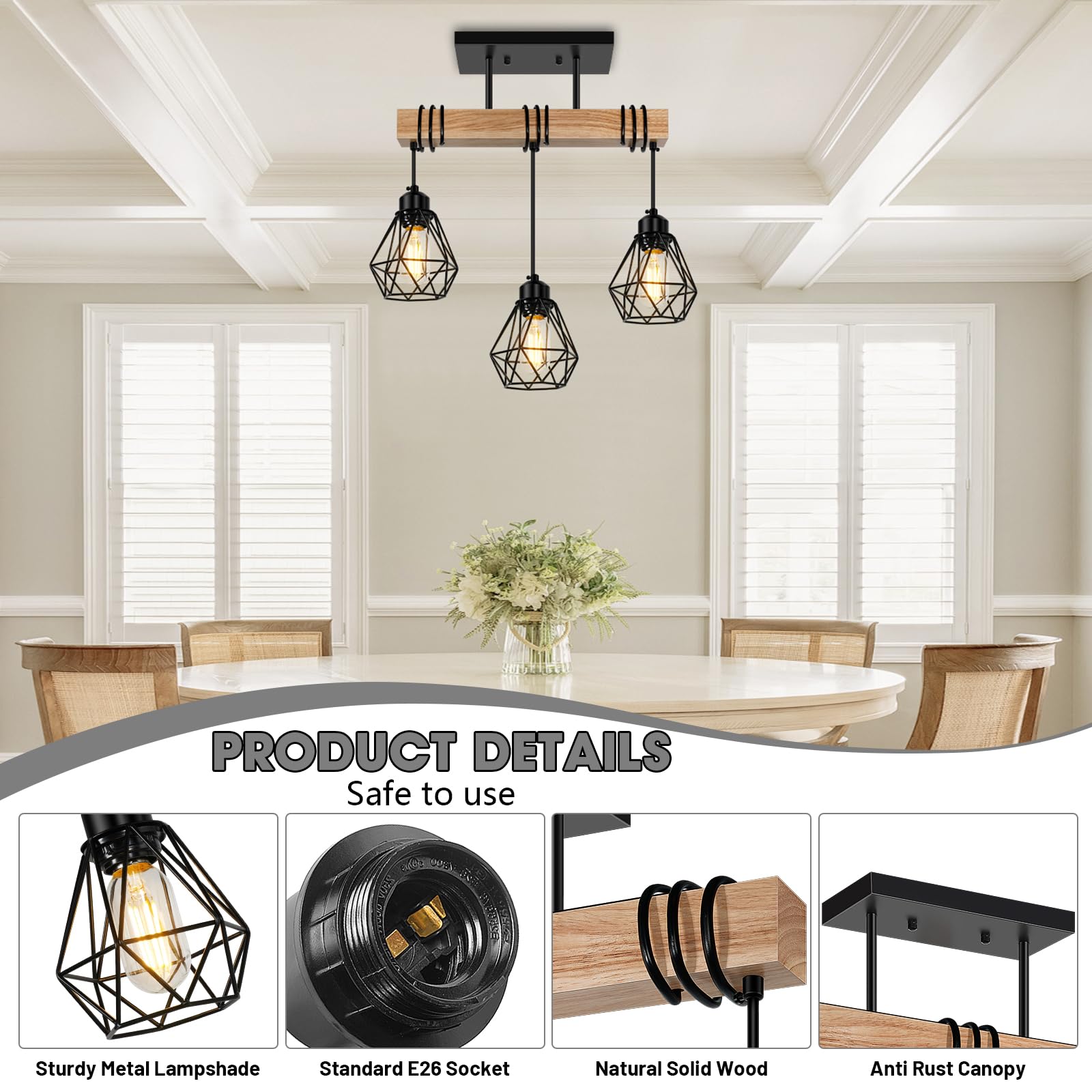 Feanron diamond metal shade design adds modern retro charm