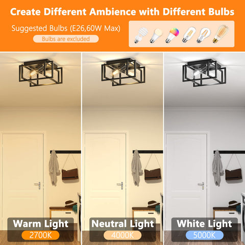 Feanron kitchen-hallway ceiling fixture offering even illumination and industrial style