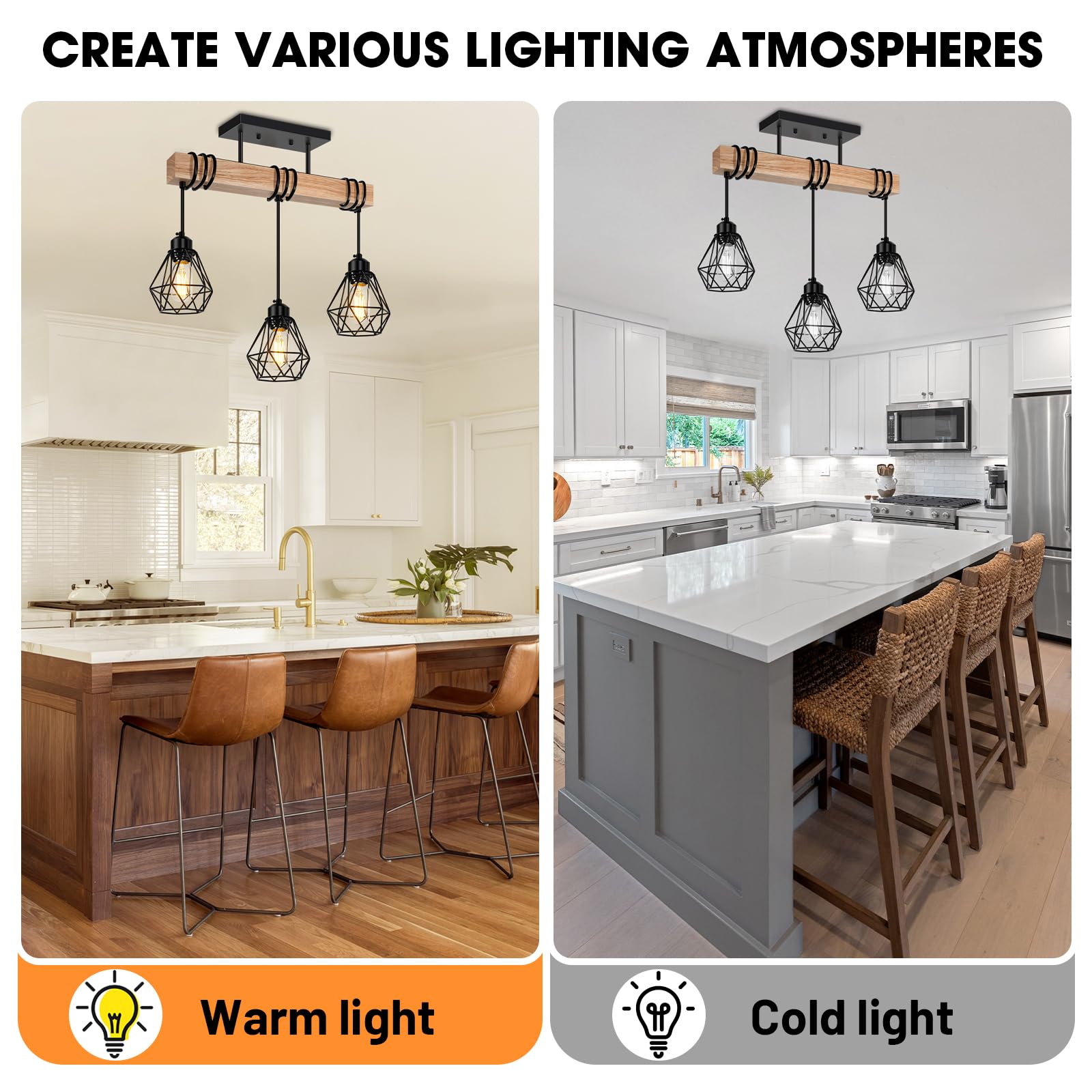 Feanron kitchen island lighting ready for quick installation