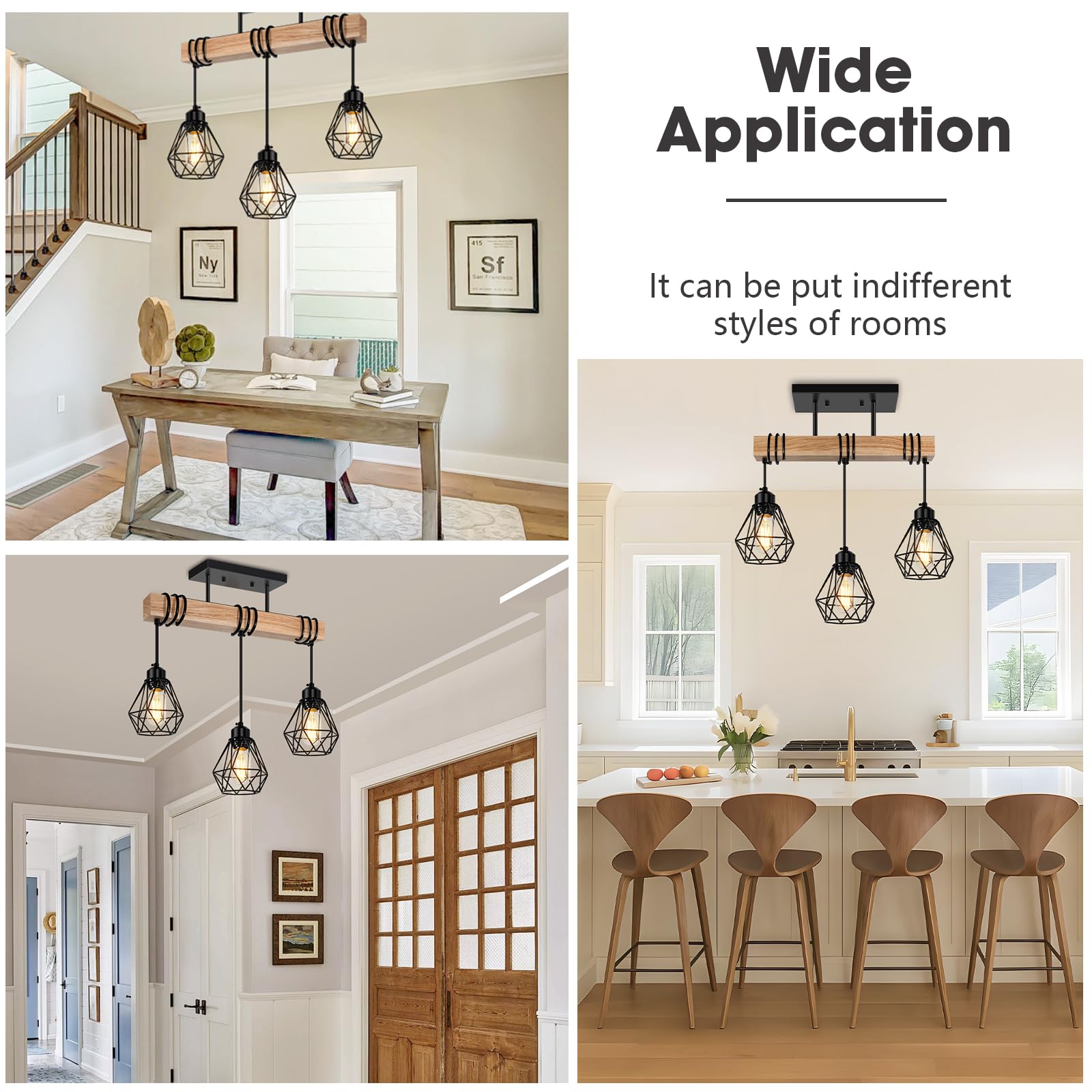 Feanron living room and hallway pendant elevating entry with rustic-modern flair