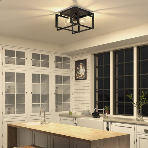 Feanron two-socket E26 fixture compatible with incandescent LED CFL bulbs