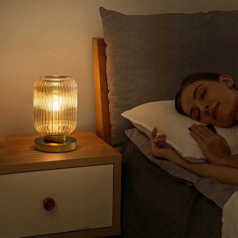 Feasey amber pumpkin design brings retro-modern flair to bedrooms.