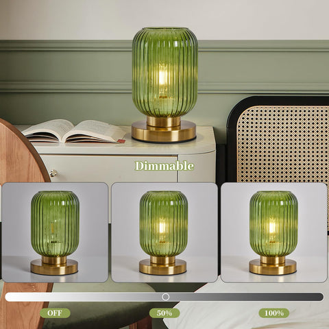 Feasey dimmable green globe lamp offers mood-adjustable brightness
