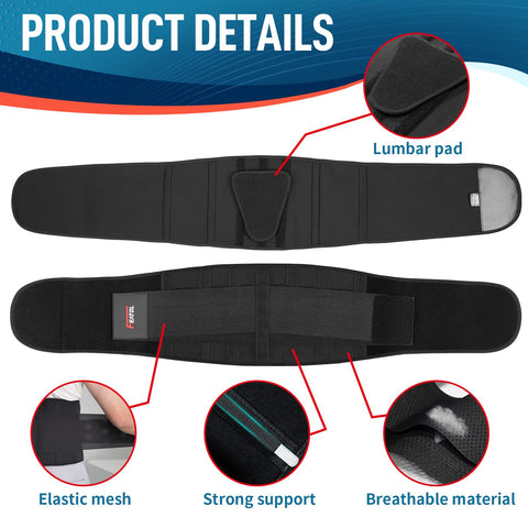 FEATOL 4XL lumbar belt worn during workouts for posture stability