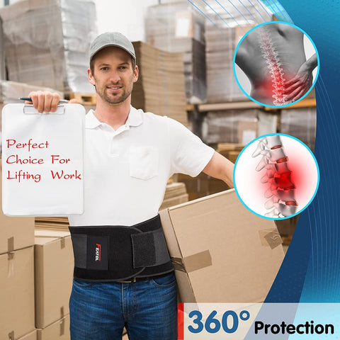 FEATOL back brace adjustable-strap-closure ensures a custom fit.