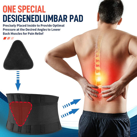 FEATOL back brace lumbar-pad-support supports posture and stability.