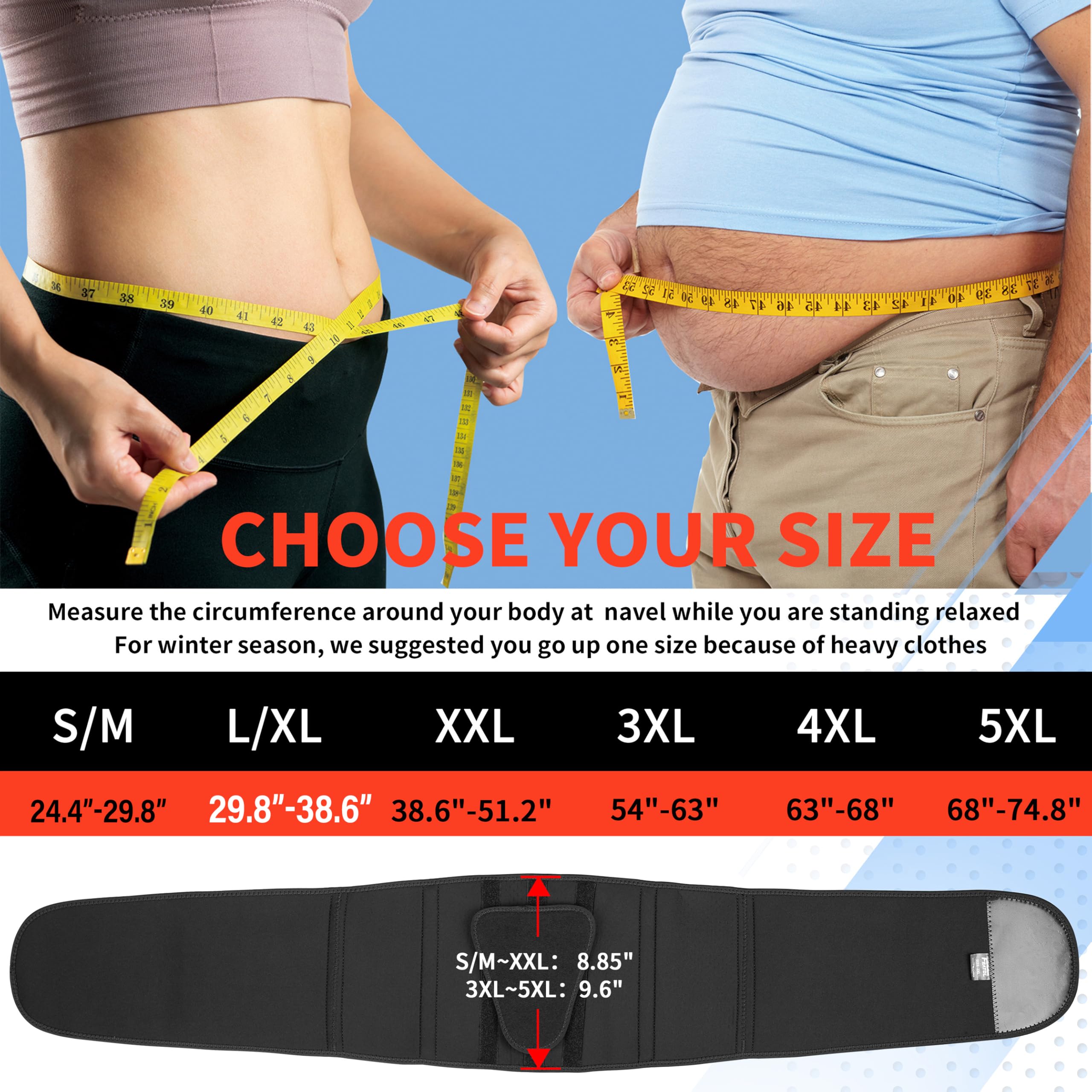 FEATOL back brace neoprene inner band provides flexible support
