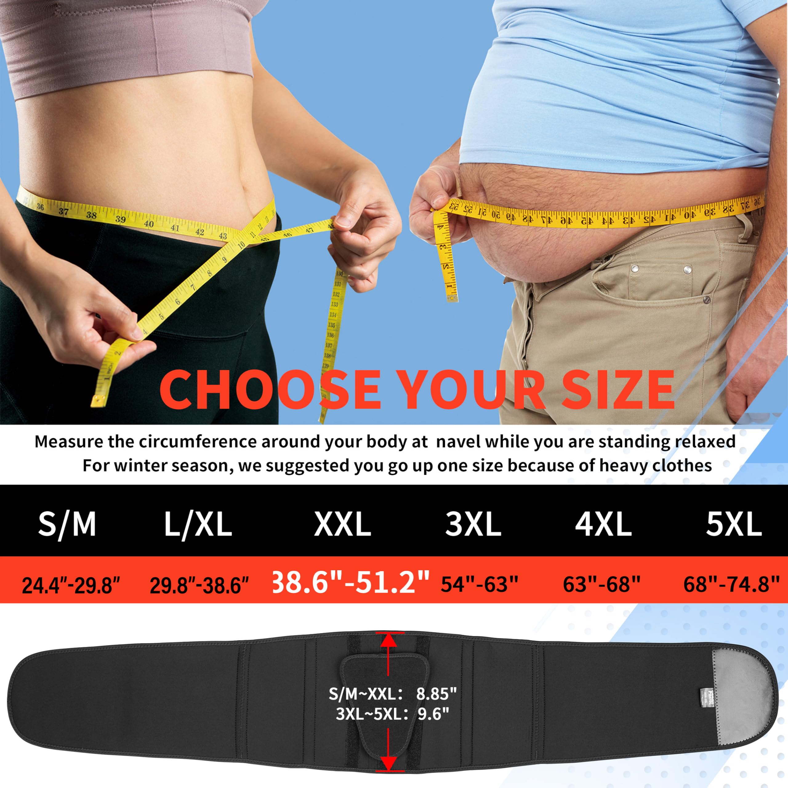 FEATOL back brace size-guide simplifies finding your best fit.